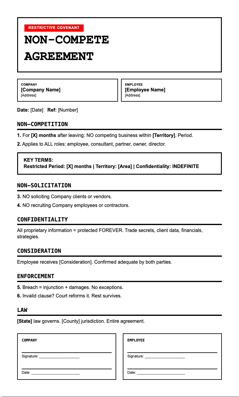 Neo Brutalist Non Compete Agreement